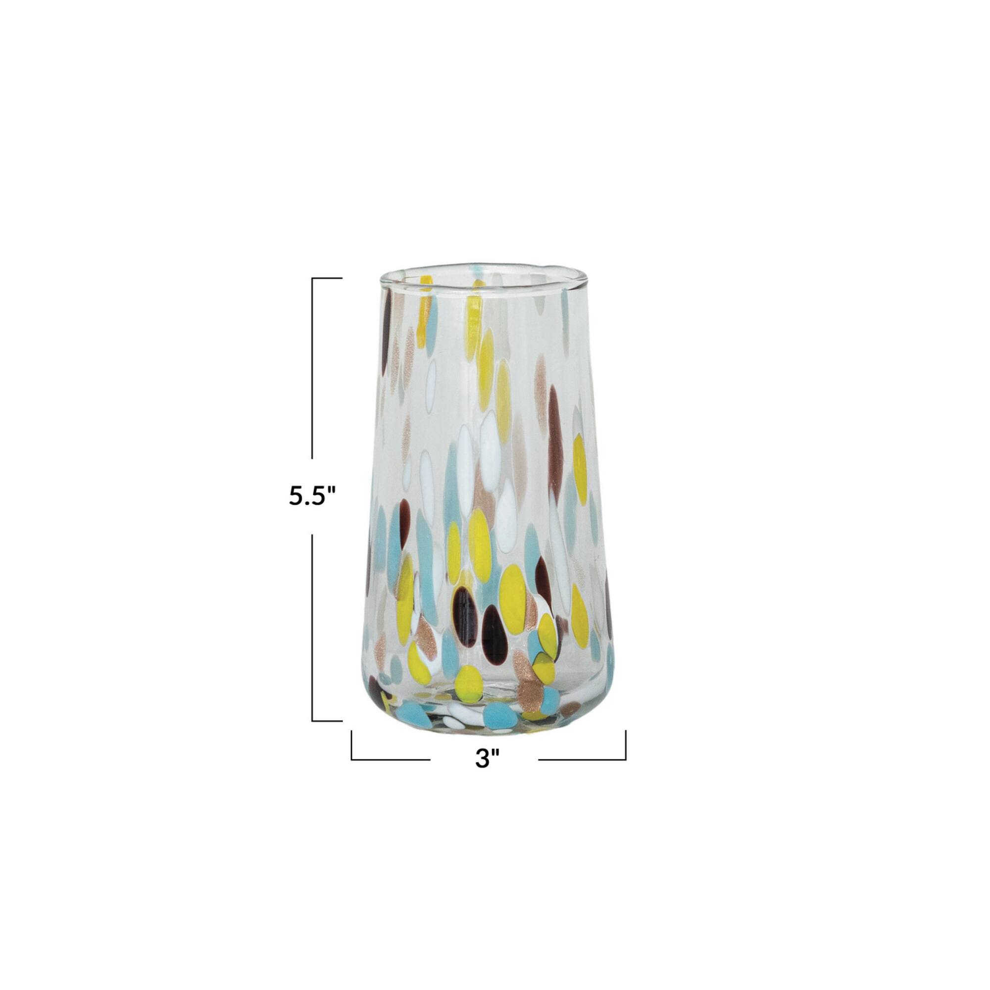 Hello Honey® 13oz. Blown Confetti Drinking Glasses, 6ct.